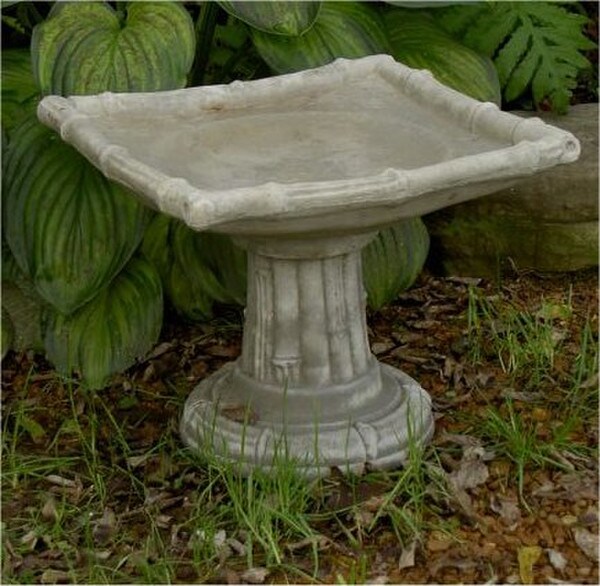 Cast Stone Miniature Oriental Birdbath